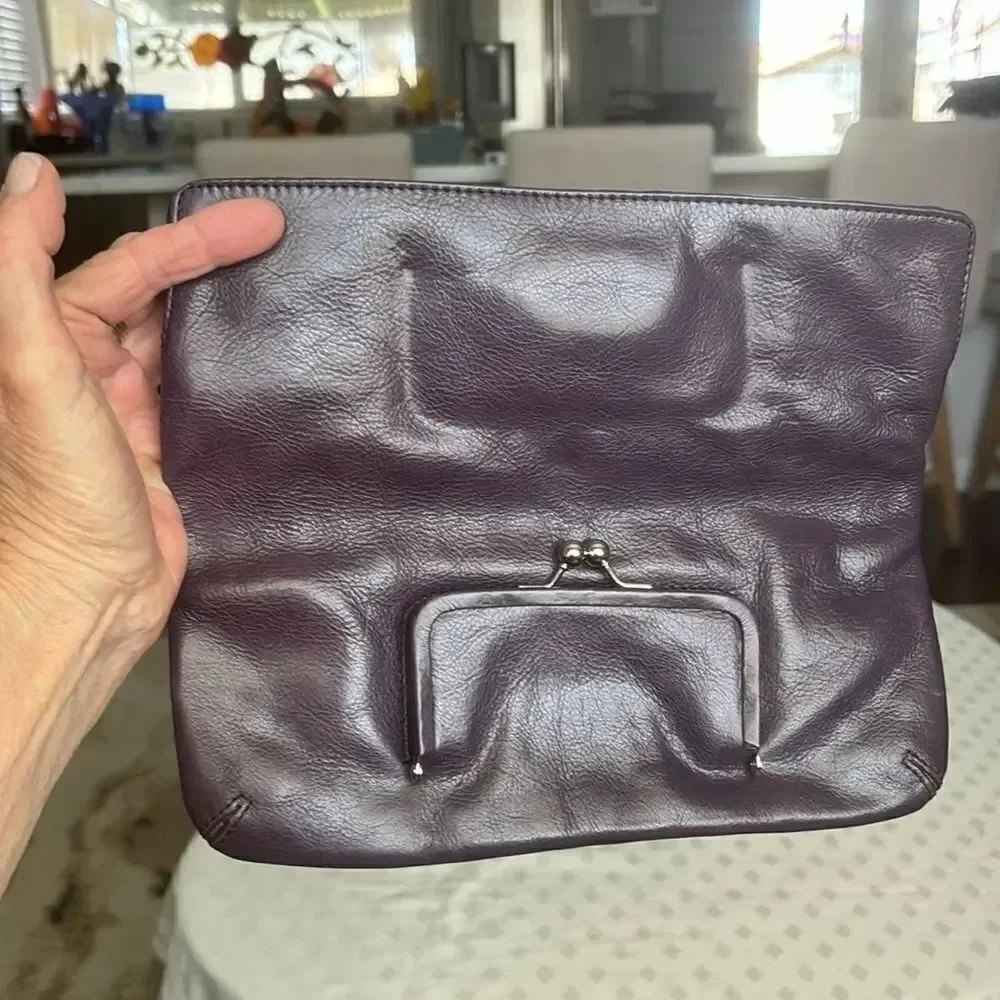 Danier Leather Plum  Clutch